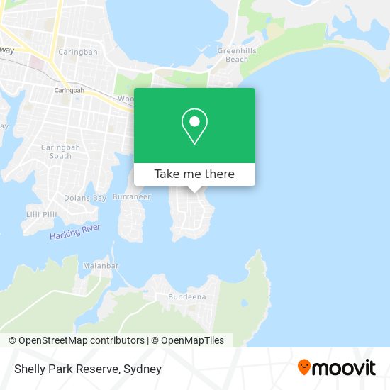 Shelly Park Reserve map
