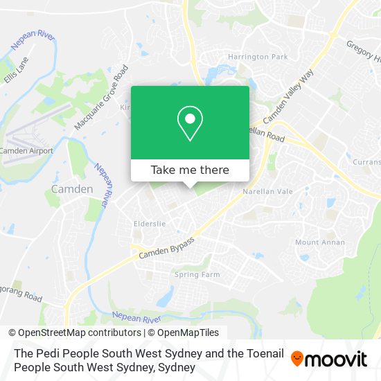 The Pedi People South West Sydney and the Toenail People South West Sydney map