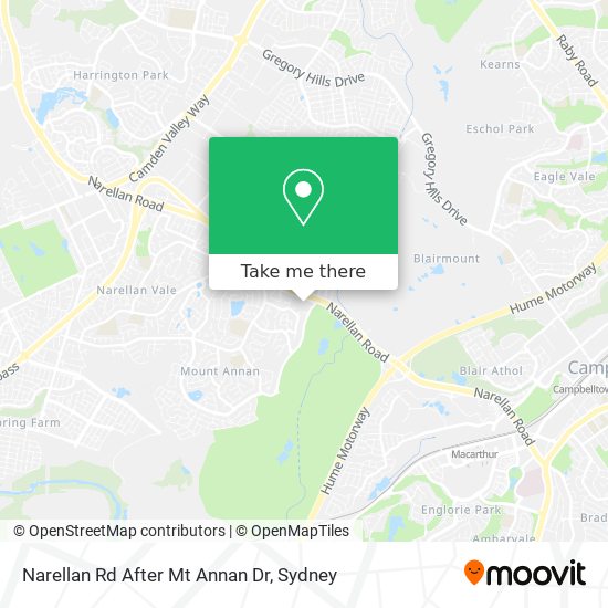 Mapa Narellan Rd After Mt Annan Dr