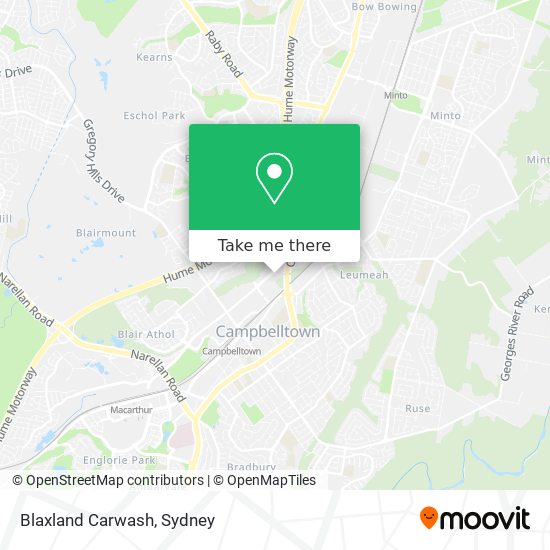 Mapa Blaxland Carwash