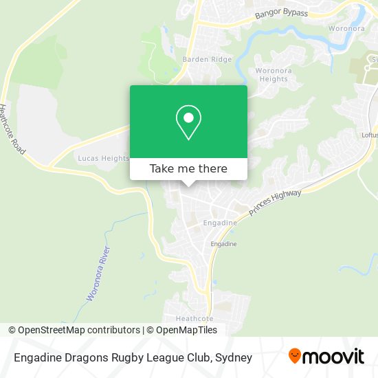 Engadine Dragons Rugby League Club map