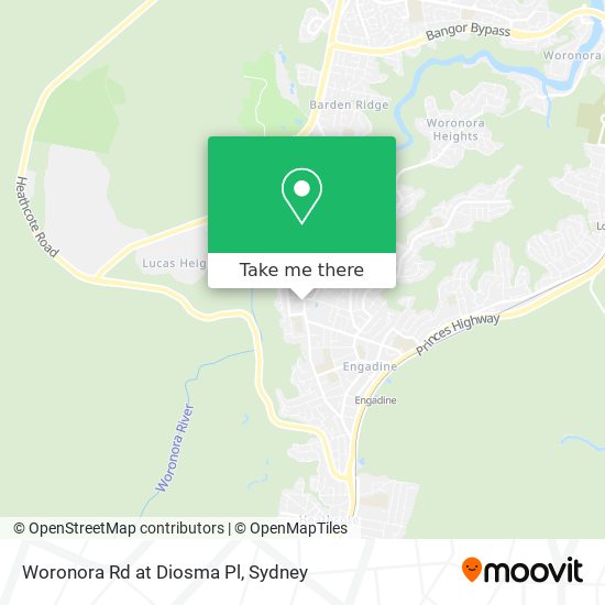 Woronora Rd at Diosma Pl map