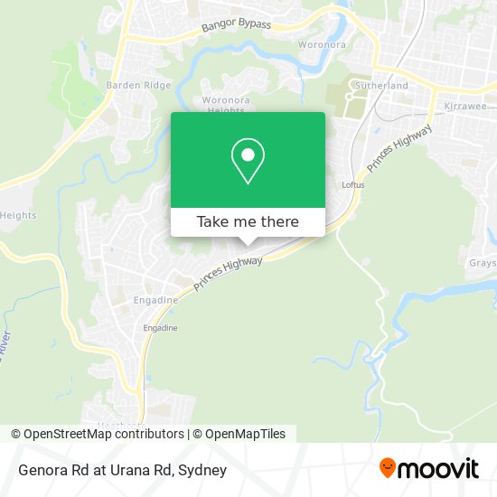 Genora Rd at Urana Rd map