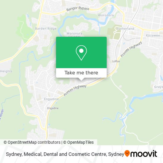 Mapa Sydney, Medical, Dental and Cosmetic Centre