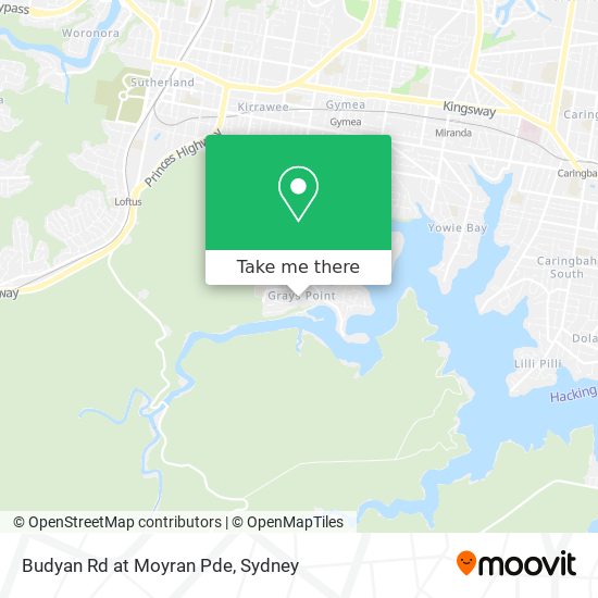 Budyan Rd at Moyran Pde map