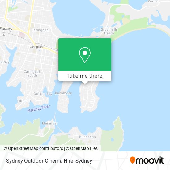 Sydney Outdoor Cinema Hire map