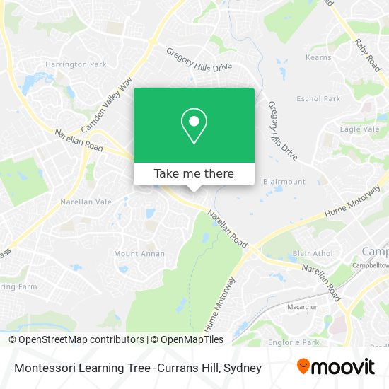 Montessori Learning Tree -Currans Hill map