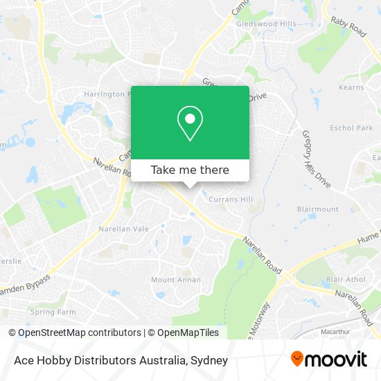 Ace Hobby Distributors Australia map