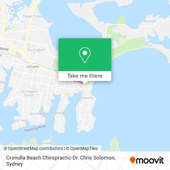 Cronulla Beach Chiropractic-Dr. Chris Solomon map