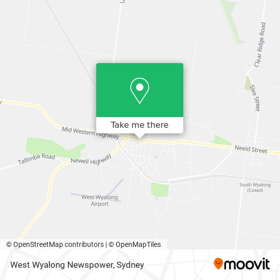 Mapa West Wyalong Newspower