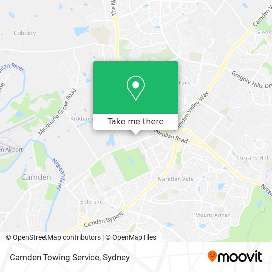 Camden Towing Service map
