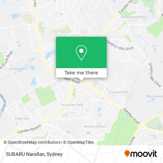 SUBARU Narellan map