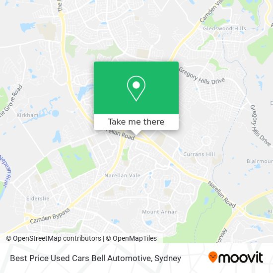 Mapa Best Price Used Cars Bell Automotive