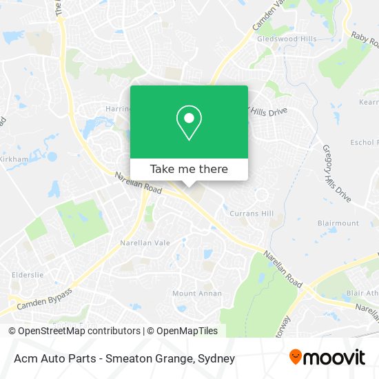 Mapa Acm Auto Parts - Smeaton Grange