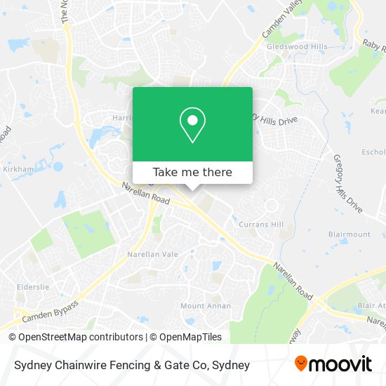 Mapa Sydney Chainwire Fencing & Gate Co