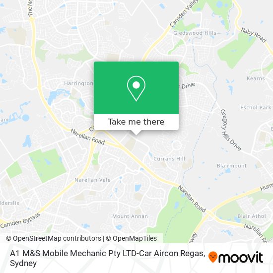 A1 M&S Mobile Mechanic Pty LTD-Car Aircon Regas map