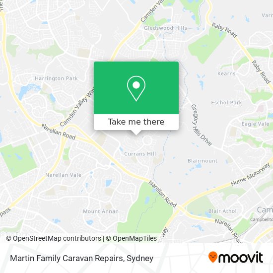 Martin Family Caravan Repairs map