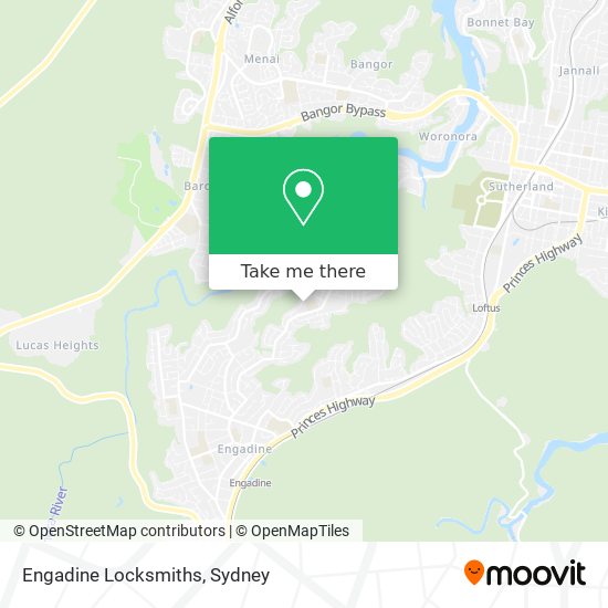 Mapa Engadine Locksmiths