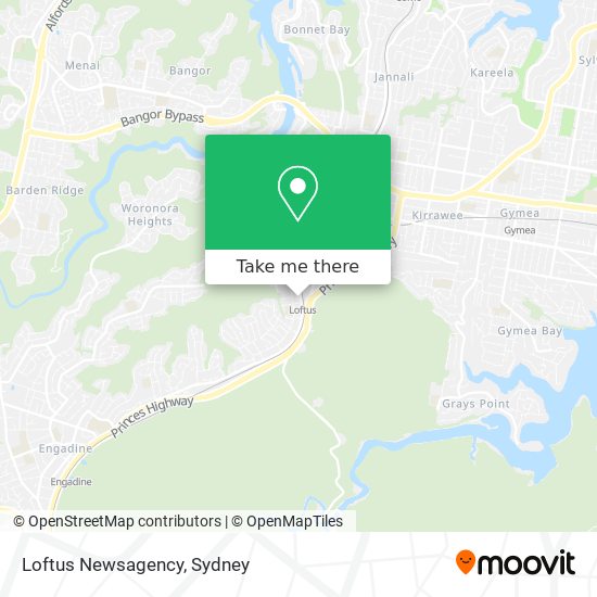 Loftus Newsagency map