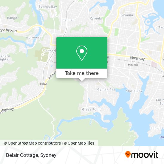 Belair Cottage map
