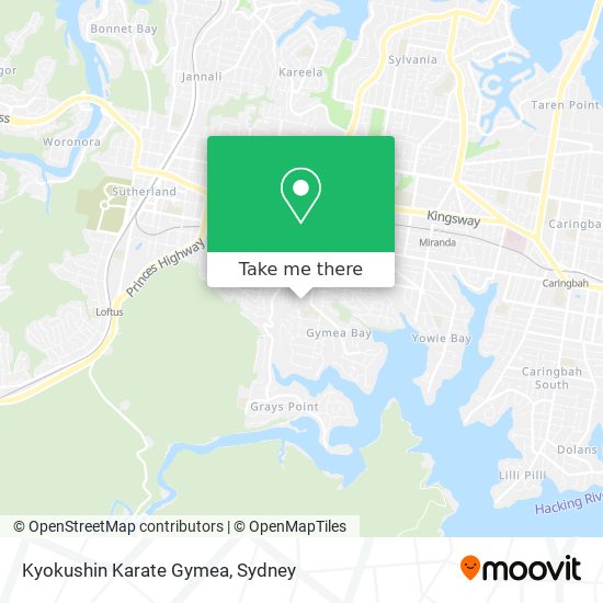 Mapa Kyokushin Karate Gymea