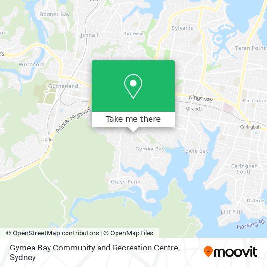 Mapa Gymea Bay Community and Recreation Centre