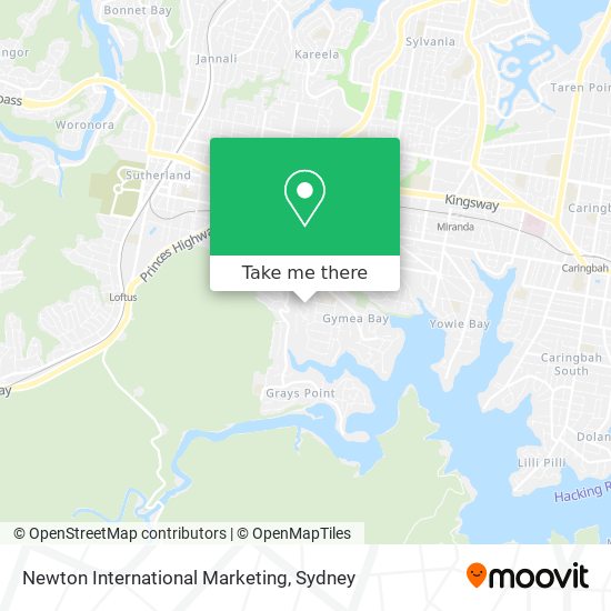 Newton International Marketing map