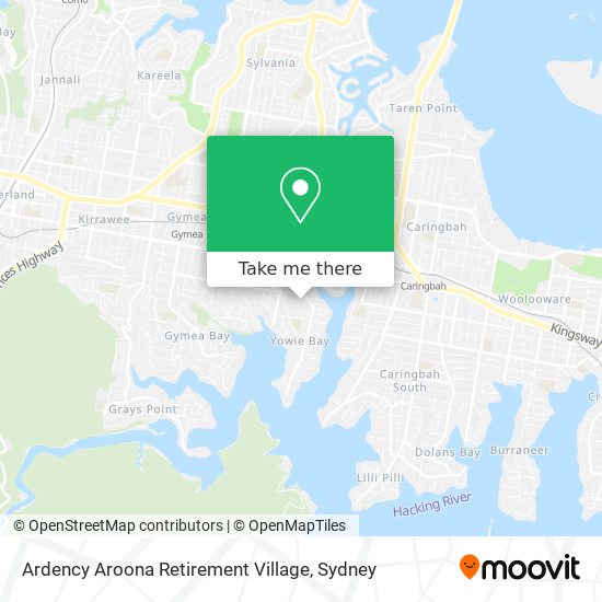 Ardency Aroona Retirement Village map