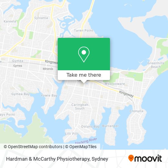 Mapa Hardman & McCarthy Physiotherapy