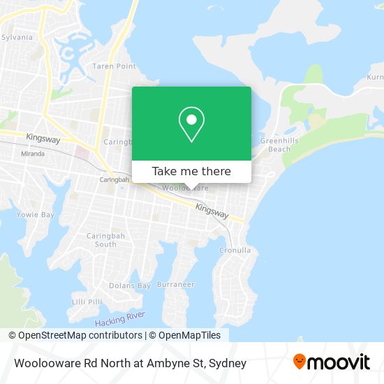 Mapa Woolooware Rd North at Ambyne St