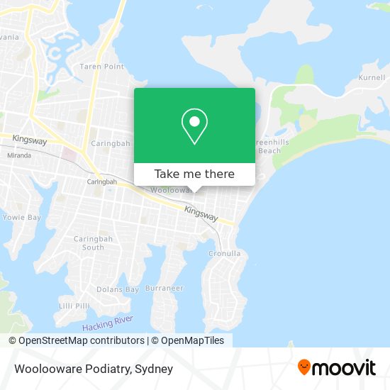 Woolooware Podiatry map