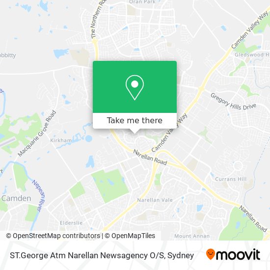 ST.George Atm Narellan Newsagency O / S map