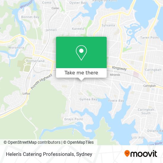 Helen's Catering Professionals map