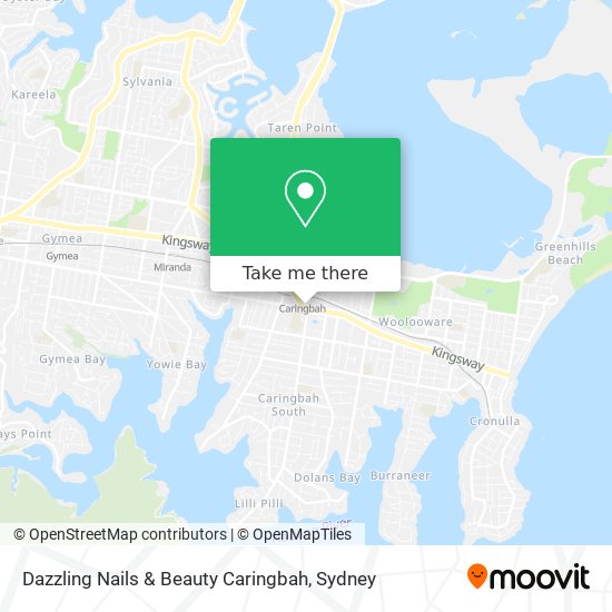 Mapa Dazzling Nails & Beauty Caringbah