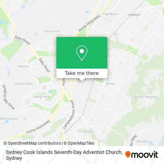 Sydney Cook Islands Seventh-Day Adventist Church map