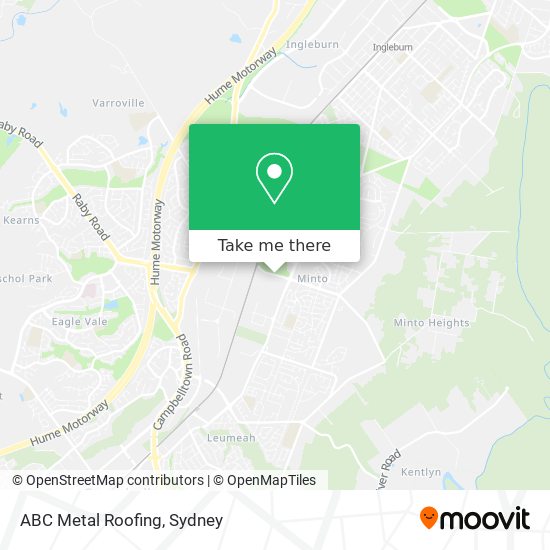 ABC Metal Roofing map