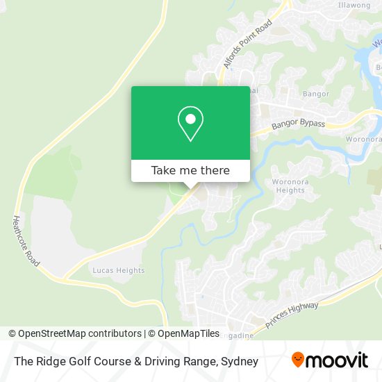 The Ridge Golf Course & Driving Range map