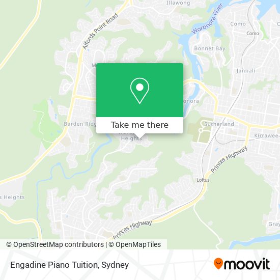 Mapa Engadine Piano Tuition