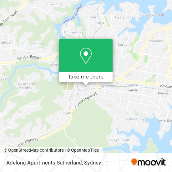 Adelong Apartments Sutherland map