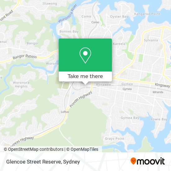 Glencoe Street Reserve map