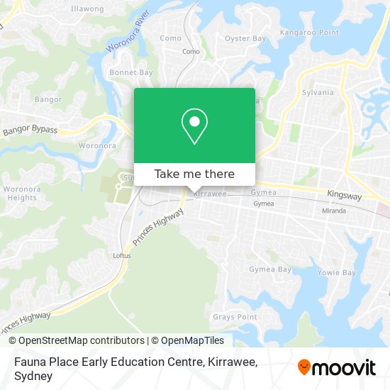 Mapa Fauna Place Early Education Centre, Kirrawee