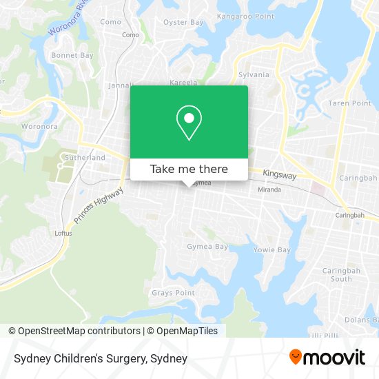 Mapa Sydney Children's Surgery