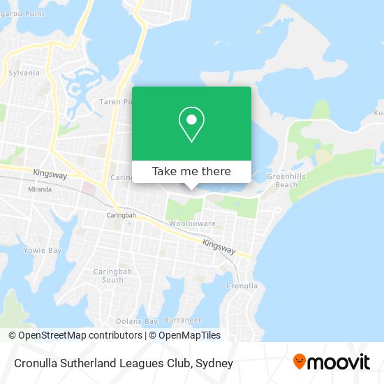 Mapa Cronulla Sutherland Leagues Club