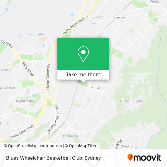 Blues Wheelchair Basketball Club map