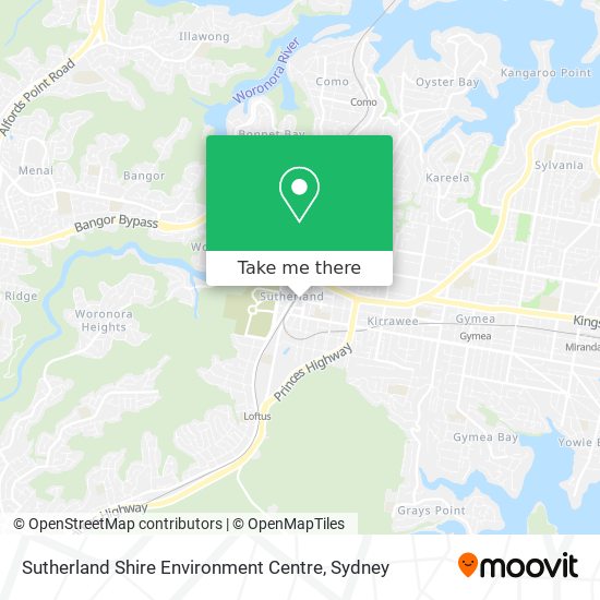 Sutherland Shire Environment Centre map