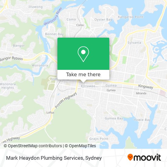 Mark Heaydon Plumbing Services map