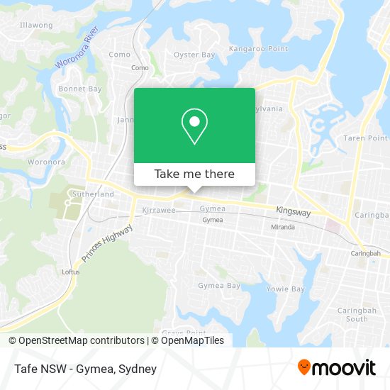 Mapa Tafe NSW - Gymea