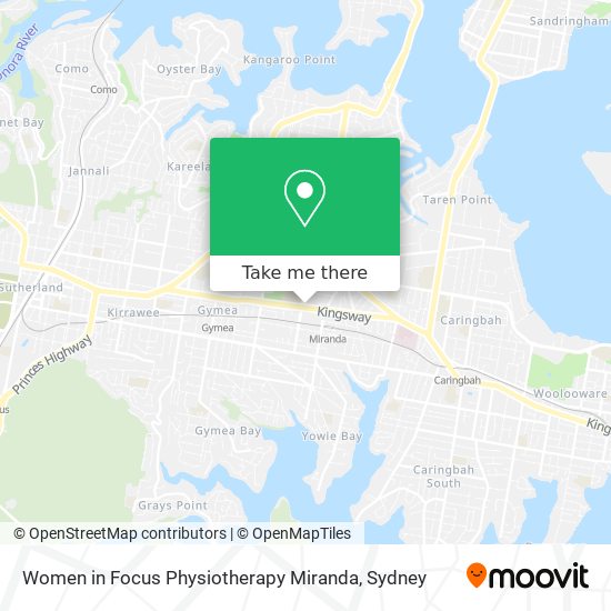 Women in Focus Physiotherapy Miranda map