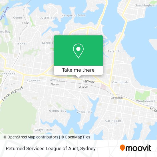 Returned Services League of Aust map