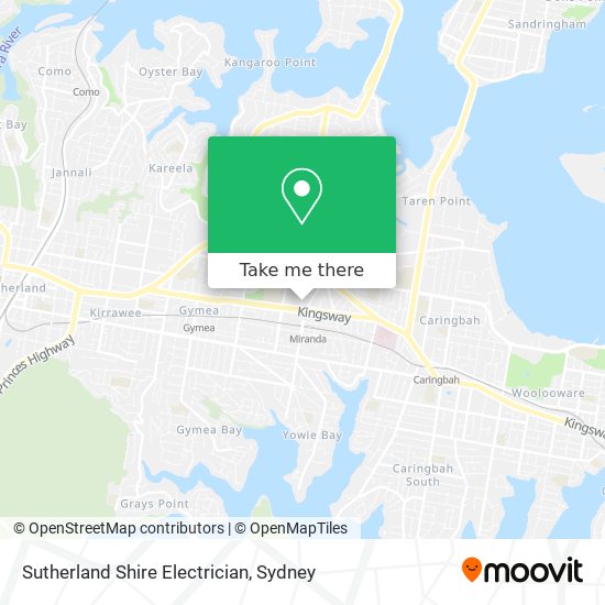 Sutherland Shire Electrician map
